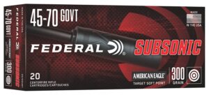 Federal Subsonic Rifle Ammunition .45-75 Govt 300gr SP 1000 fps 20/ct