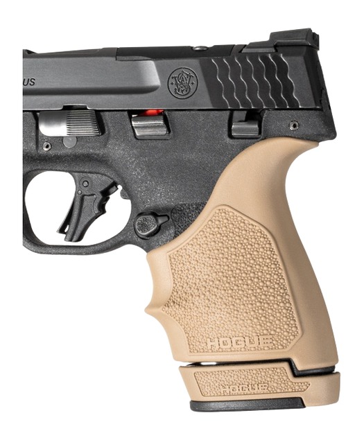 Hogue HandAll Beaver Tail Handgun Grip Sleeve S&W M&P 9 Shield Plus FDE