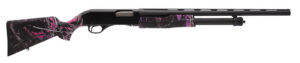 Stevens 22561 320 Field Youth 20 Gauge Pump 3" 5+1 22" Matte Black Vent Rib Barrel, Matte Black Aluminum Drilled & Tapped Receiver, Fixed Muddy Girl Synthetic Stock Right, Ambidextrous