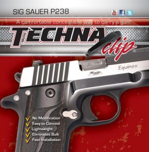 TECHNA CLIP SIG P238 RH Black