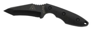 Ka-Bar 2486 TDI Hell Fire 3.56" Fixed Recurve Tanto Plain Black 1095 Cro-Van Blade, Black Ultramid Handle, Includes Sheath