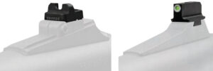TruGlo TG231R1W Tritium Pro Black | Green Tritium White Outline Front Sight Green Tritium Rear Sight