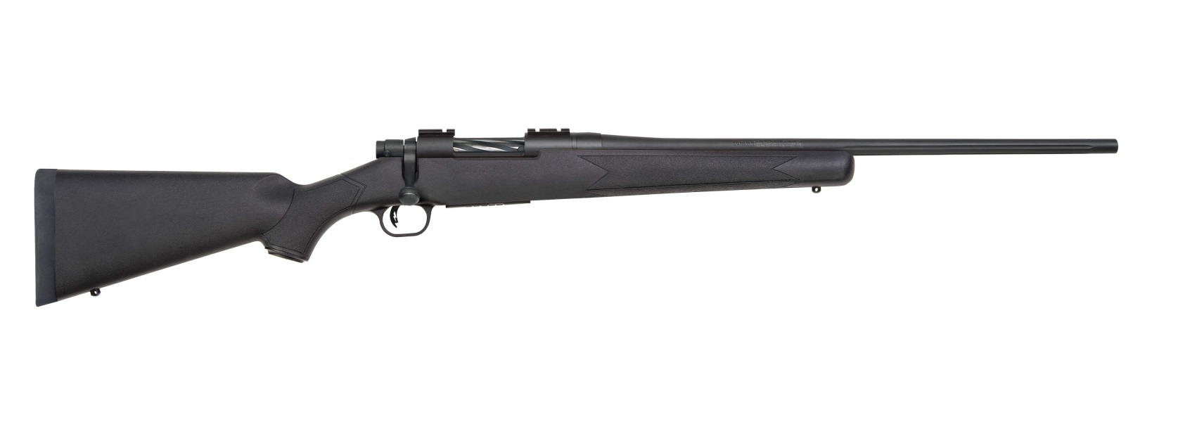 Mossberg 27892 Patriot Full Size 30-06 Springfield 5+1 22" Matte Blued Fluted Barrel, Drilled & Tapped Matte Blued Stainless Steel Receiver, Black Fixed Synthetic Stock, Right Hand
