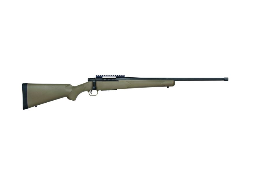 Mossberg 28263 Patriot Predator Full Size 400 Legend 4+1 20" Matte Blued Threaded Barrel, Matte Blued Picatinny Rail Receiver, Fixed Flat Dark Earth Synthetic Stock
