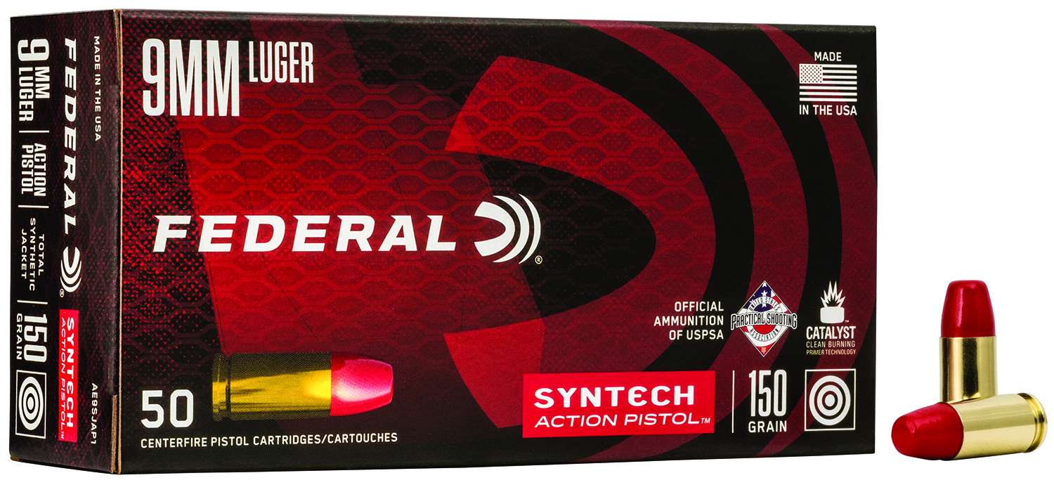 FEDERAL AE ACTION PISTOL 9MM - 150GR TSJ FN 50RD 10BX/CS