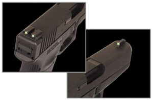 TruGlo TG231K Tritium Black | Green Tritium Front Sight Green Tritium Rear Sight