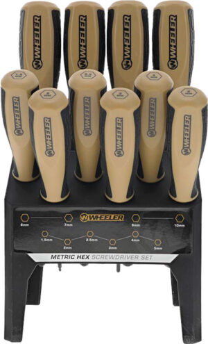 Wheeler Metric Hex Benchtop Screwdriver Set 10/ct
