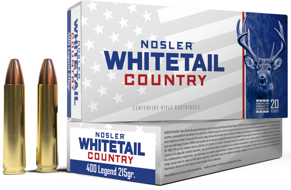 Nosler 40138 Whitetail Country 400Legend 215gr 20 Per Box/10 Case