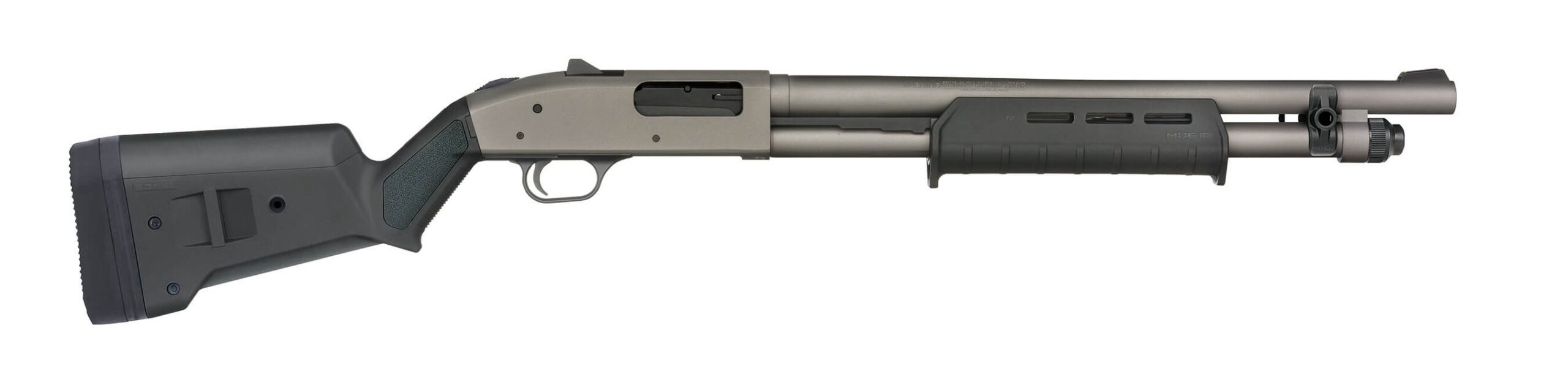 Mossberg 50795 590A1 Pro 6+1 18.50" Tungsten Gray Cerakote Barrel & Steel Drilled & Tapped Receiver, Magpul SGA Synthetic Stock
