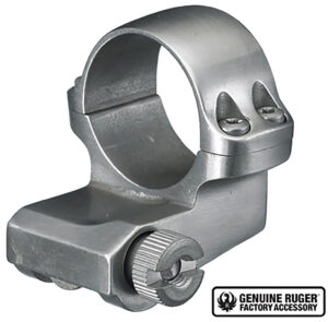 Ruger 90288 4KO Offset Scope Ring Silver 1" Medium