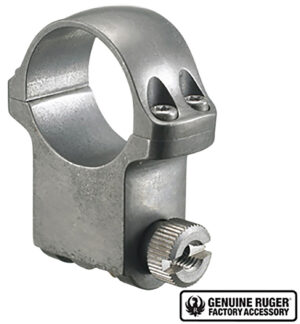 Ruger 90296 6KTG Scope Ring Silver 1" Extra High