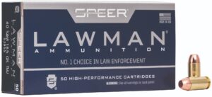 Speer 53955 Lawman 40S&W 165gr Total Metal Jacket Flat Nose 50 Per Box/20 Case