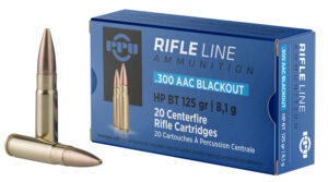 PPU Standard Rifle Ammunition .300 AAC Blackout 125 gr HPBT 1340 fps 20/ct