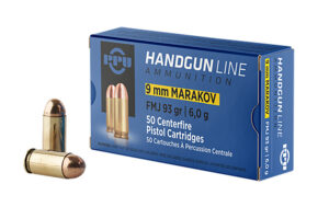 PPU Handgun Ammunition 9mm x 18 Makarov 93 gr FMJ 50/ct