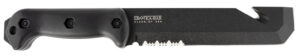 Ka-Bar BK3 Becker Tac Tool 7" Fixed Chisel w/Wire Cutter Part Serrated Black 1095 Cro-Van Blade, Black Ultramid Handle, Includes Sheath