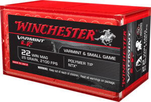 Winchester Ammo X22MHLF Varmint LF .22 WMR 25gr Polymer Tip NTX 50 Per Box/40 Case
