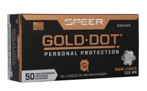 SPEER GOLD Dot 9mm LUGER - 115GR GDHP 50-Round 10BX/CS