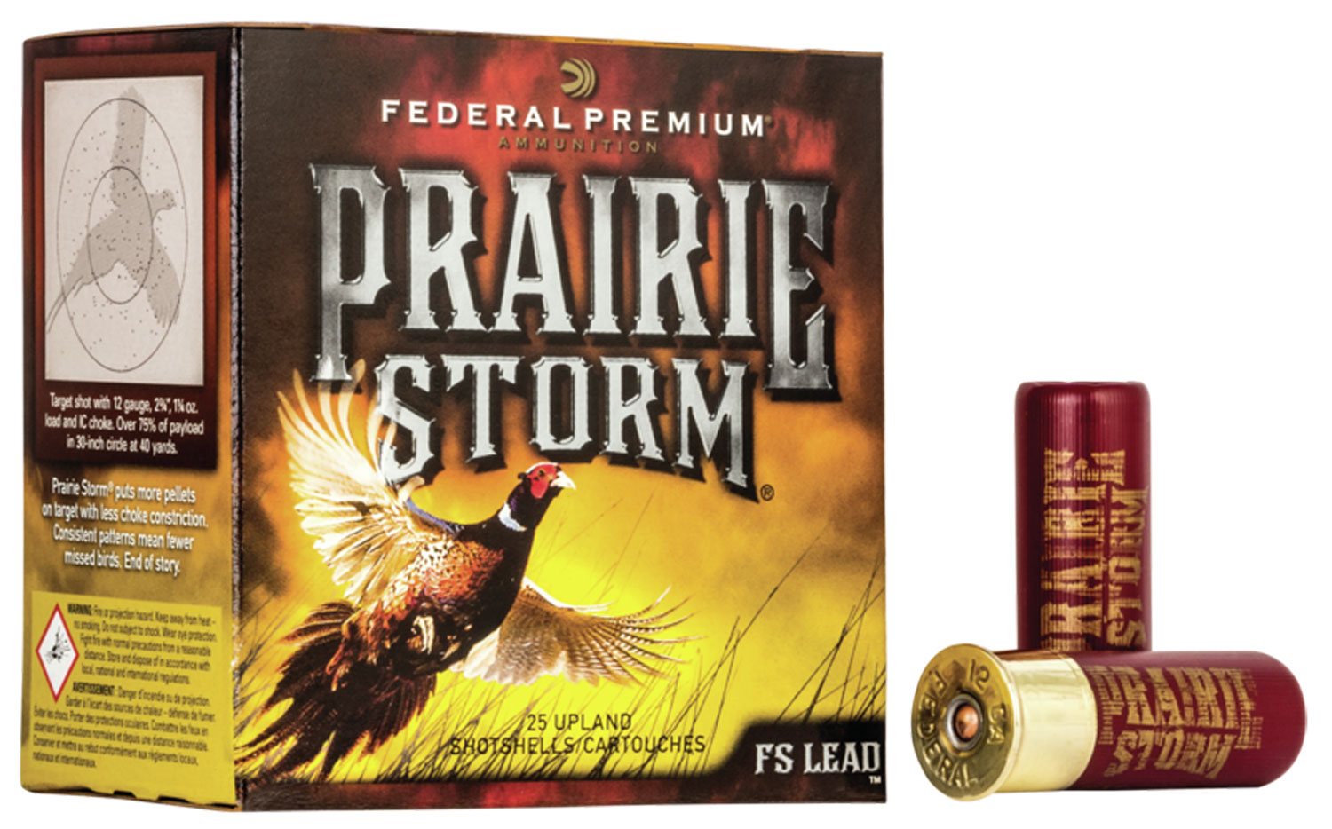 Federal Prairie Storm FS Lead Shotshells 12 ga 3" 1-5/8oz 1350 fps #5 25/ct