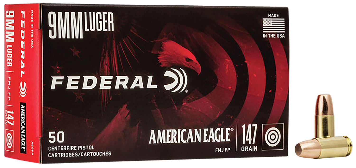 FED AM EAGLE 9mm 147GR FMJ 50/1000