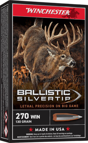 Winchester Ammo SBST270 Ballistic Silvertip .270 Win 130gr Rapid Controlled Expansion Polymer Tip 20 Per Box/10 Case