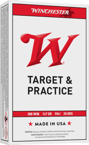 Winchester Ammo USA3081 USA .308 Win 147gr Full Metal Jacket 20 Per Box/10 Case