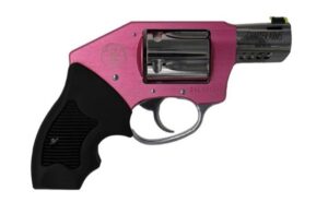 Charter Arms 53812 Off Duty Coyote 380 ACP 5-Round 2" Stainless Ported Barrel, High Polished Cylinder, Pink Aluminum Frame, Black Finger Grooved Rubber Grip, Concealed Hammer