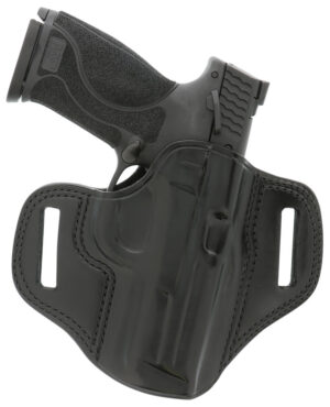 Galco CM224B Combat Master OWB Black Leather Belt Slide Compatible w/Ruger Security-9/Glock 17/Glock 22 Gen2-5 Belt 1.75" Wide Right Hand