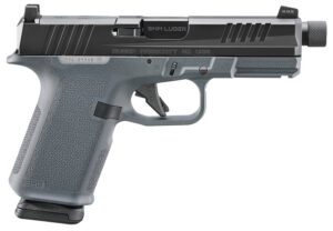 Ruger 19412 RXM 9mm Luger 15+1 4" Black FNC Nitride Threaded Barrel & Alloy Steel Optic Ready/Serrated Slide, Stealth Gray Polymer Frame w/Accessory Rail, RMR/RMSc/DeltaPoint Pro Footprint