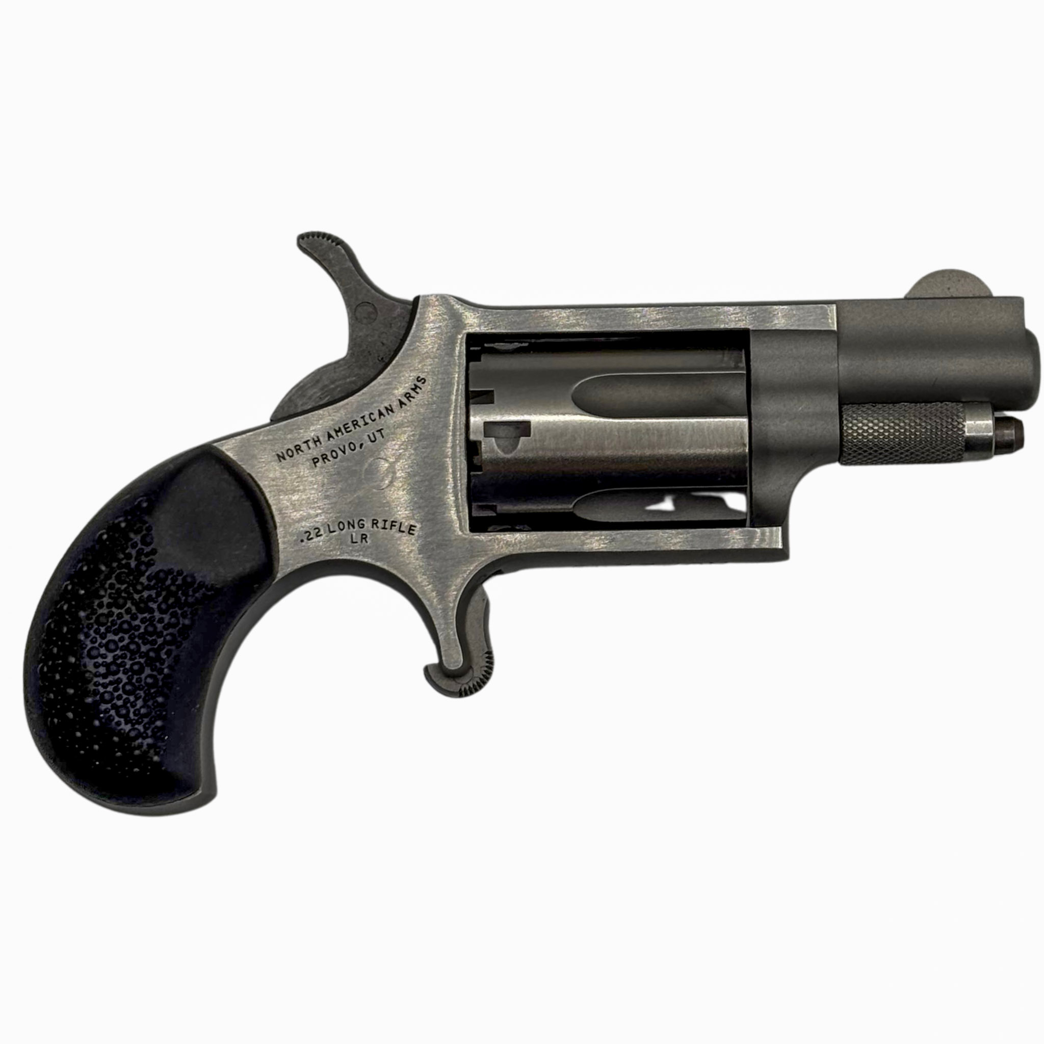 North American Arms 22LRGRCHS Mini-Revolver Carry Combo 22 LR 5 rd 1.13" Barrel, Stainless Steel Barrel/Cylinder/Frame, Black Rubber Grip, Includes Exclusive Holster Package
