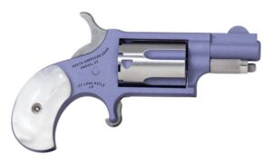 North American Arms 22LRORCHID Mini-Revolver 22 LR 5 Shot 1.13" Orchid Cerakote Stainless Steel Barrel & Frame, Orchid/Stainless Cylinder, White Pearlite Grip, Stainless Exposed Hammer