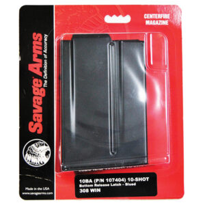 Savage Arms 55183 10BA Blued Detachable 10-Round for 6.5 Creedmoor, 308 Win Savage 10BA/10BA Stealth/10GRS