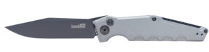Kershaw 7900GRYBLK Launch 7 3.75" Folding Clip Point Drop Point Plain Black DLC CPM 154 SS Blade Gray Anodized Aluminum Handle Includes Pocket Clip