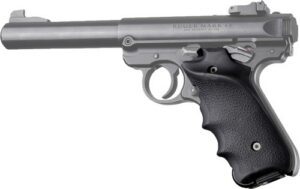 Hogue Ruger MKIV Rubber Grip with Finger Grooves and Right Hand Thumb Rest Black