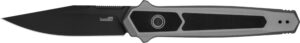Kershaw 7951 Launch 17 Automatic 3.50" Folding Clip Point Plain Black Cerakote S35VN Blade, Gray Anodized w/Black G10 Inlays Aluminum Handle, Includes Pocket Clip