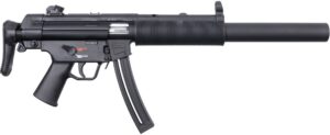 HK 81000468 MP5 Full Size 22 LR 25+1 16.10" Black Steel Barrel. Black Retractable Black Polymer Stock & Grips
