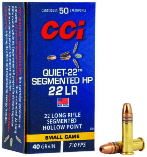 CCI QUIET SEGMENTED 22LR 40GR HP 50