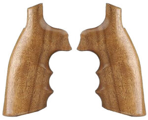 Hogue 10200 Fancy Hardwood Brown Goncalo Alves Hardwood with Finger Grooves for S&W K, L Frame with Square Butt