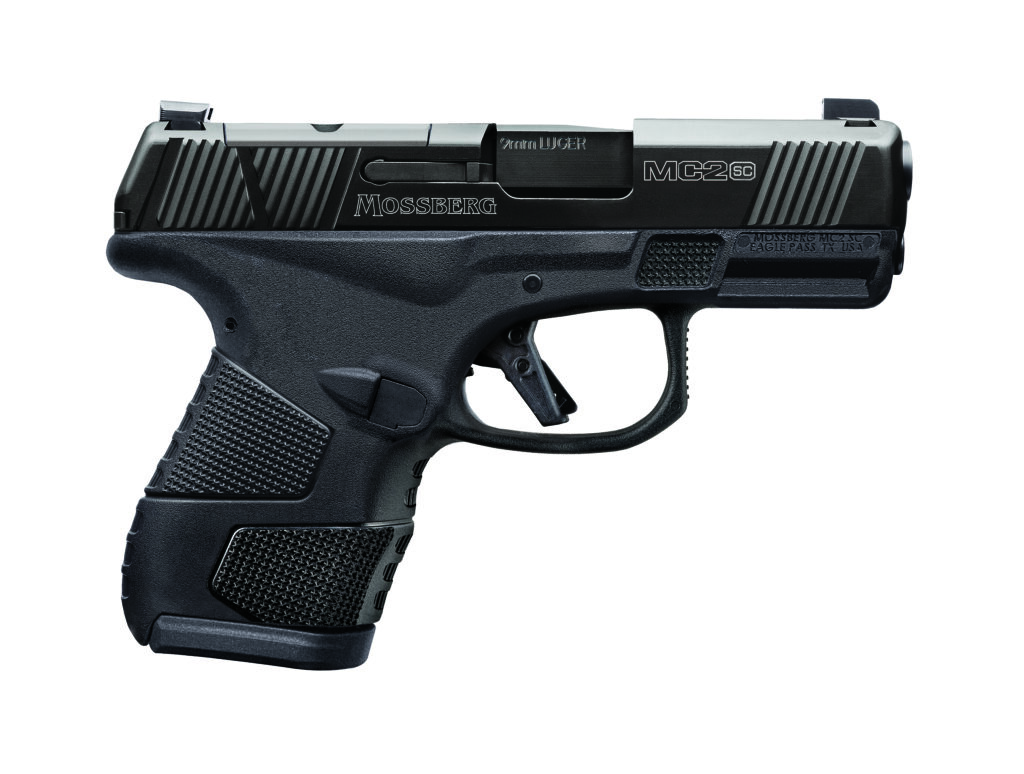 Mossberg 89044 MC2sc Sub-Compact 9mm Luger 3.40" 14+1,11+1 Matte Black DLC Stainless Steel with Optics Cut Aggressive Textured Black Polymer Grip Tritium Pro Night Sights (No Safety)