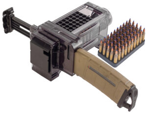 Caldwell 397488 Magazine Charger 223 Rem/204 Ruger/300 BO/5.56x45mm NATO 50-Round Compatible w/AR-15 Magazines Smoke Polycarbonate