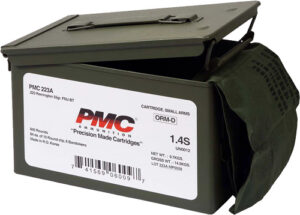 PMC 223AMB Bronze 223Rem 55gr Full Metal Jacket 840 Per Box/2 Case *Includes Ammo Can & Bandoleer