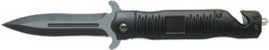 ABKT Black STILETTO ASSISTED - OPENER 3.5" BLADE W/BREAKER