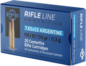 PPU PP7AF Metric Rifle  7.65x53mmArgentine 174gr Full Metal Jacket Boat Tail 20 Per Box/10 Case
