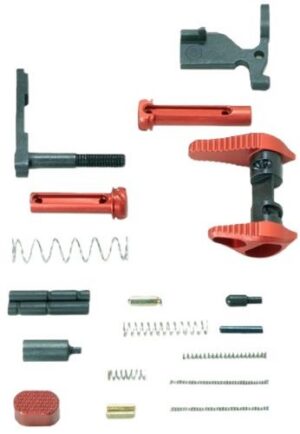 Timber Creek Outdoors ARLPKR Lower Parts Kit Red Anodized Aluminum for AR-15