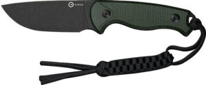 CIVIVI KNIFE TIMBERBARK 3.2" - FIXED Green MICARTA/BLK STNWSH