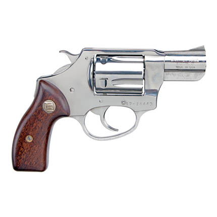 Charter Arms 73829 Undercover Small 38 Special, 5 Shot 2" High Polished Stainless Steel Barrel, Cylinder & Frame w/Wood Grip, Exposed Hammer