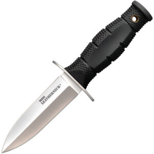 Cold Steel CS39LSAC Leatherneck Double Edge Mini 3.50" Fixed Plain 8Cr13MoV SS Blade/3.25" Black Deep Checkered w/Double Quillon Guard Kray-Ex Handle Includes Sheath