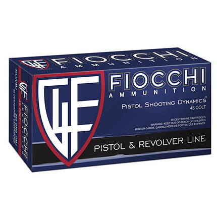 Fiocchi 45LCCMJ Range Dynamics 45Colt 225gr Complete Metal Jacket 50 Per Box/10 Case