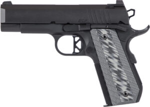 Dan Wesson 01883 ECP Compact Frame 45 ACP 8+1 4" Stainless Bull Barrel Black Duty Serrated Stainless Steel Slide Black Aluminum Frame wBeavertail Black/Gray G10 Grip