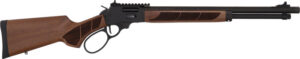 Smith & Wesson 13809 1854 44 Rem Mag 9+1 19.25" Black Armornite Threaded Barrel, Black Armornite Picatinny Rail Stainless Steel Receiver, Fixed Walnut w/Textured Grip Panels Stock, Large Loop