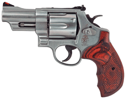 Smith & Wesson 150715 Model 629 Deluxe 44 Rem Mag or 44 S&W Spl Stainless Steel 3" Barrel & 6-Round Cylinder, Satin Stainless Steel N-Frame, Textured Wood Grip